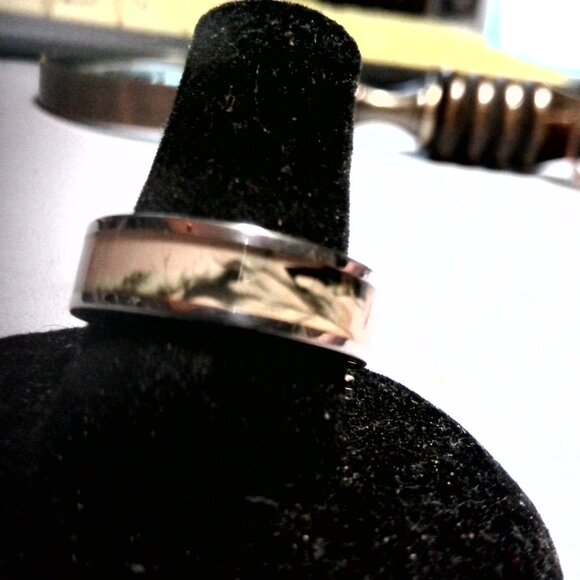 The Camouflage Forest Tungsten Men's Wedding Ring size 6 - Picture 4 of 9